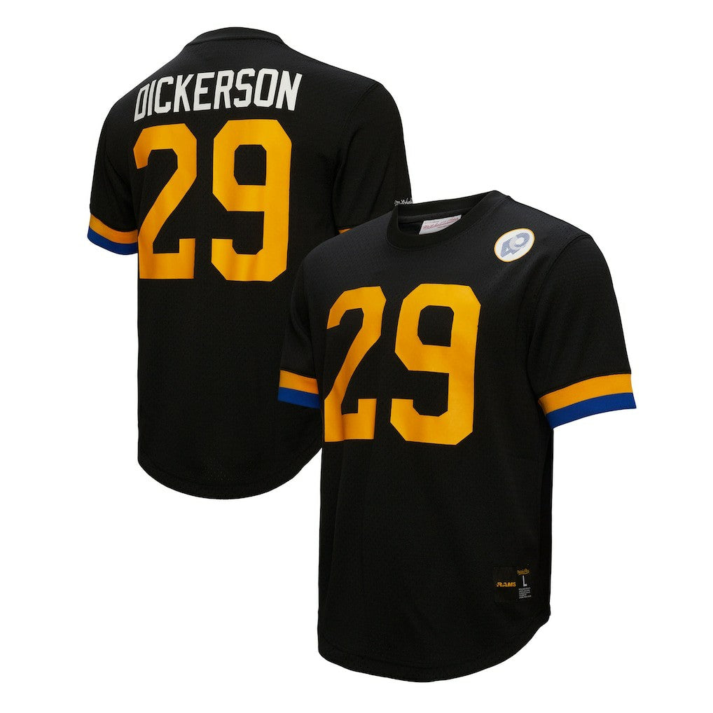 Eric Dickerson Los Angeles Rams Retired Player Name & Number Mesh Top - Black sale