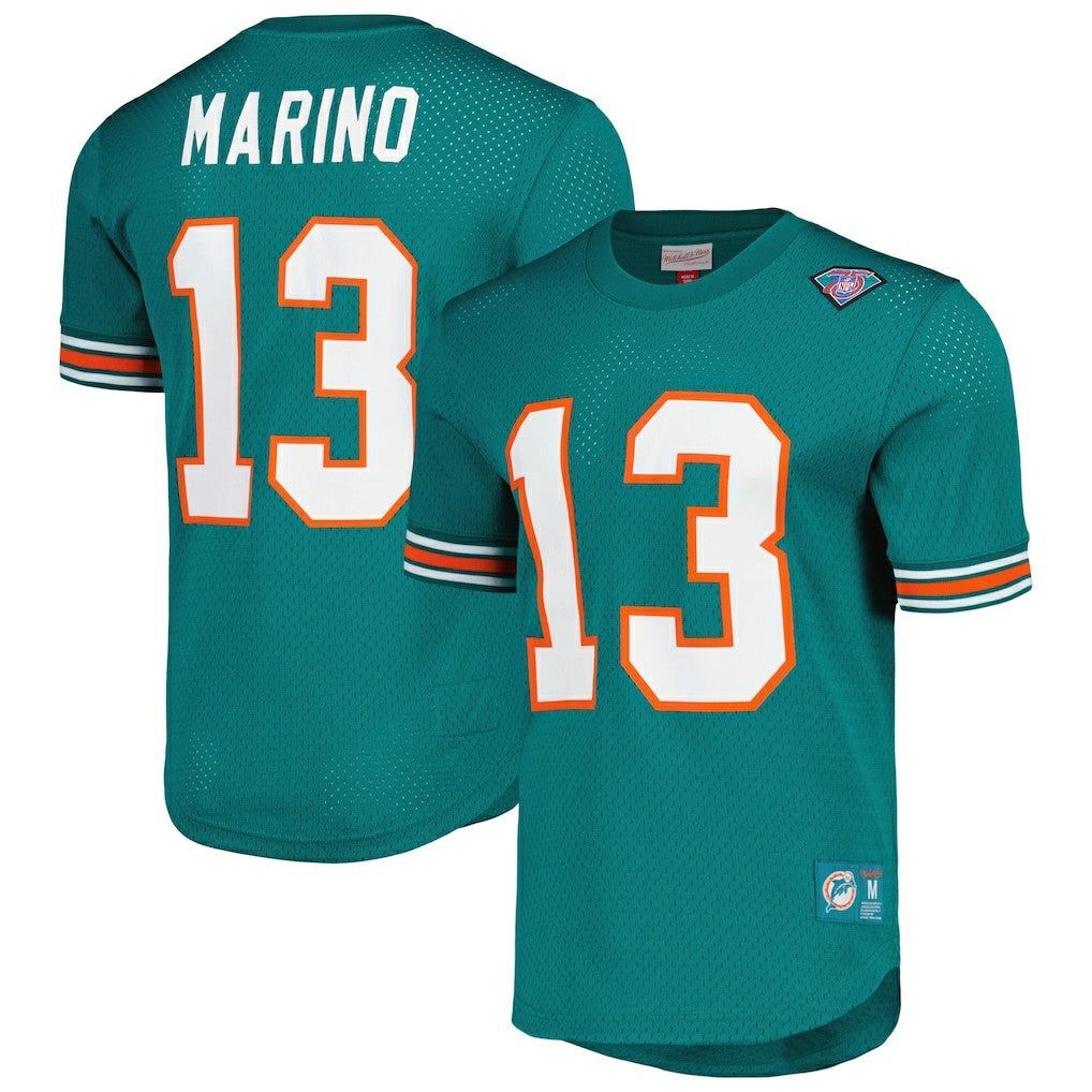 Dan Marino Miami Dolphins Retired Player Name & Number Mesh Top - Aqua sale