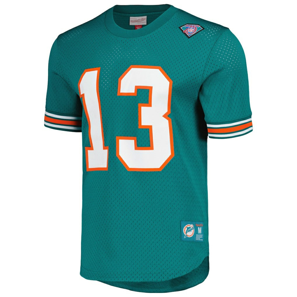 Dan Marino Miami Dolphins Retired Player Name & Number Mesh Top - Aqua sale