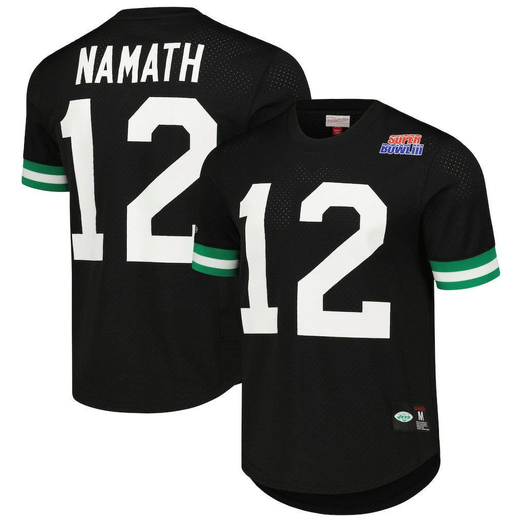 Joe Namath New York Jets Retired Player Name & Number Mesh Top - Black sale