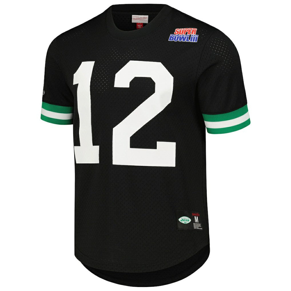 Joe Namath New York Jets Retired Player Name & Number Mesh Top - Black sale