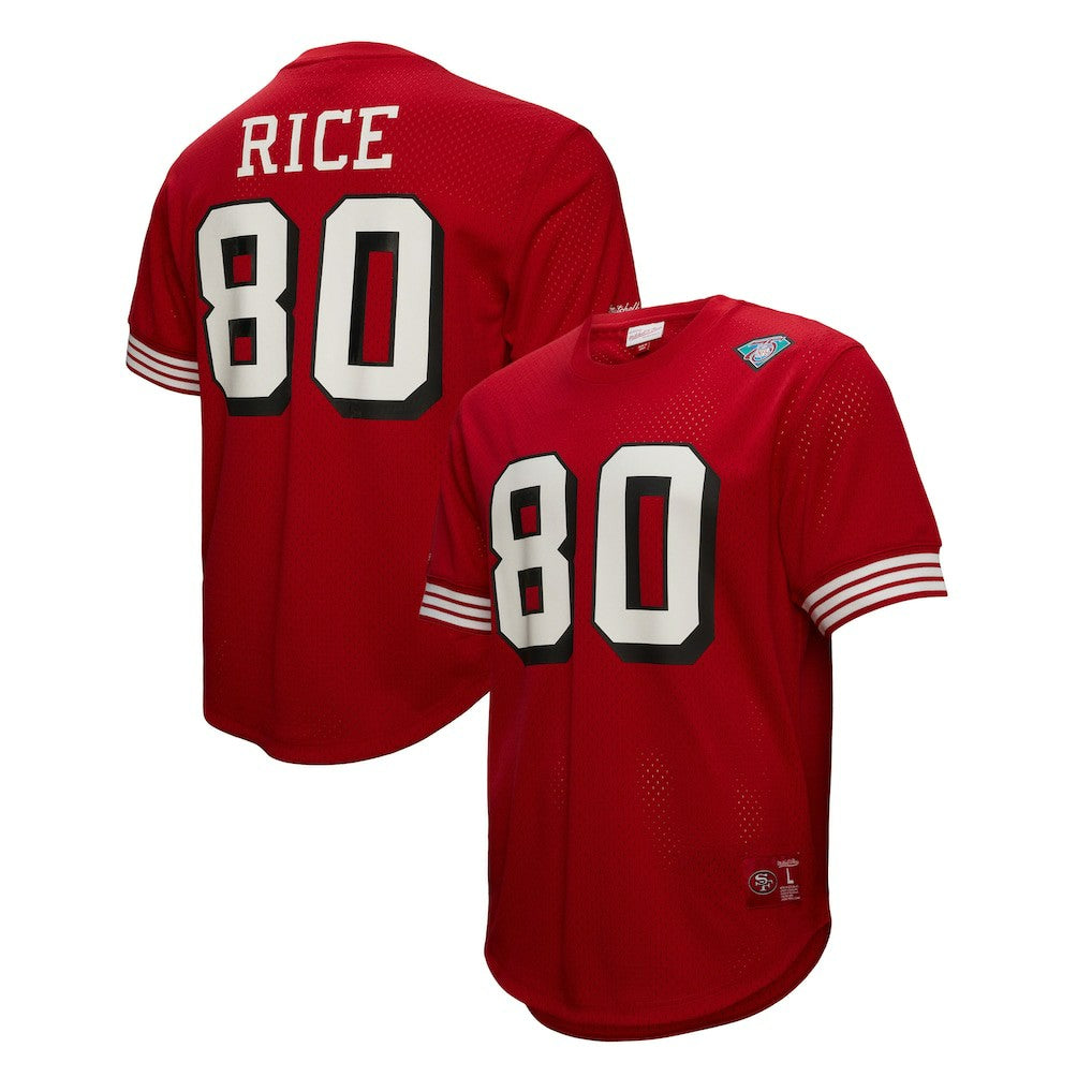Jerry Rice San Francisco 49ers Retired Player Name & Number Mesh Top - Scarlet for sale