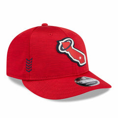 Los Angeles Angels 2024 Clubhouse Low Profile 9FIFTY Snapback Hat Red