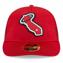 Los Angeles Angels 2024 Clubhouse Low Profile 59FIFTY Fitted Hat Red