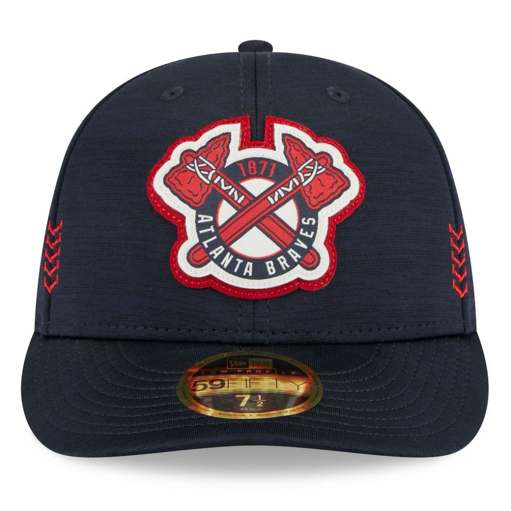 Atlanta Braves 2024 Clubhouse Low Profile 59FIFTY Fitted Hat Navy