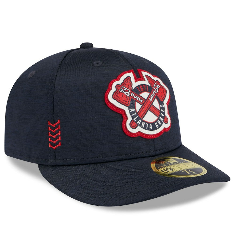 Atlanta Braves 2024 Clubhouse Low Profile 59FIFTY Fitted Hat Navy
