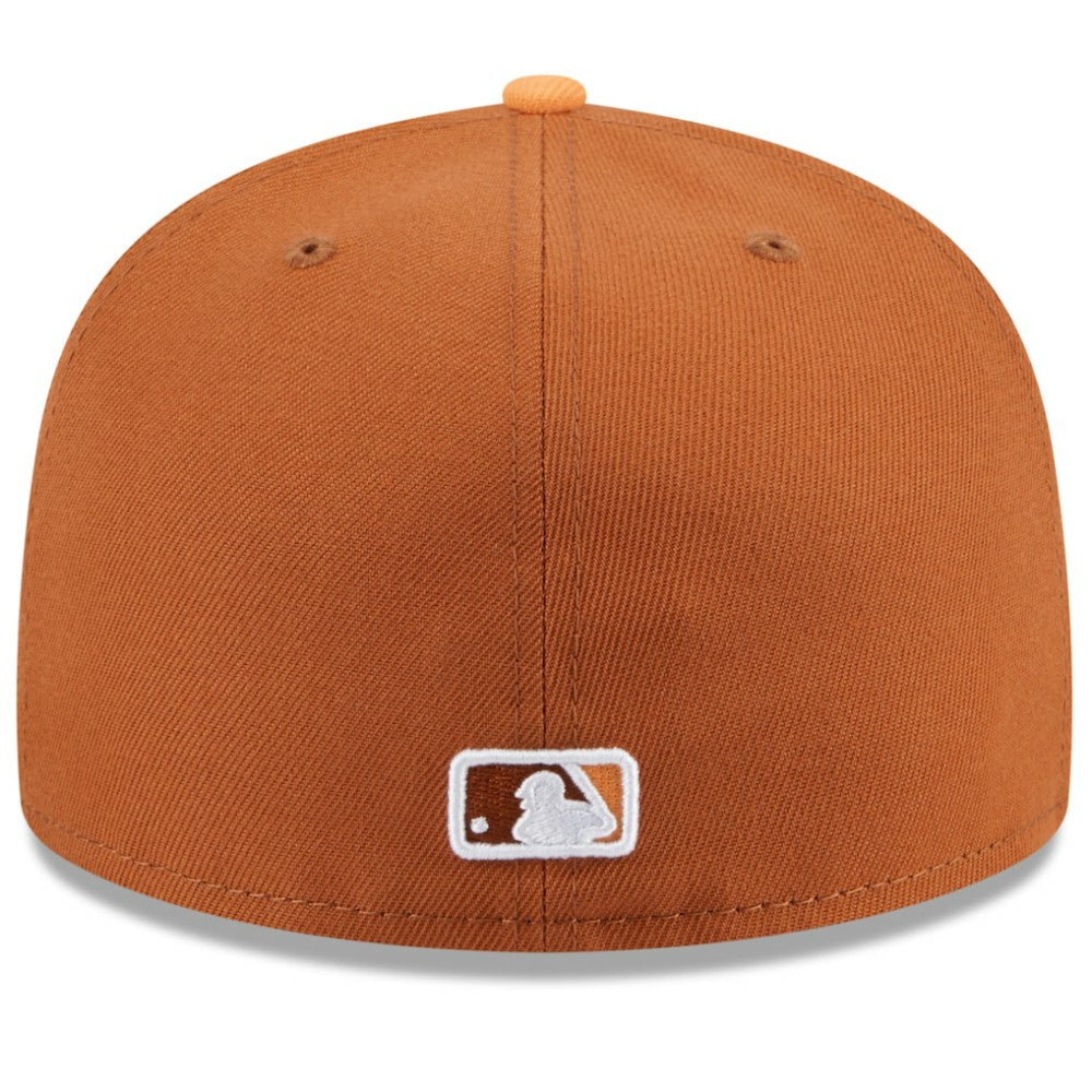 Chicago Cubs Spring Color Basic Two-Tone 59FIFTY Fitted Hat Brown/Orange
