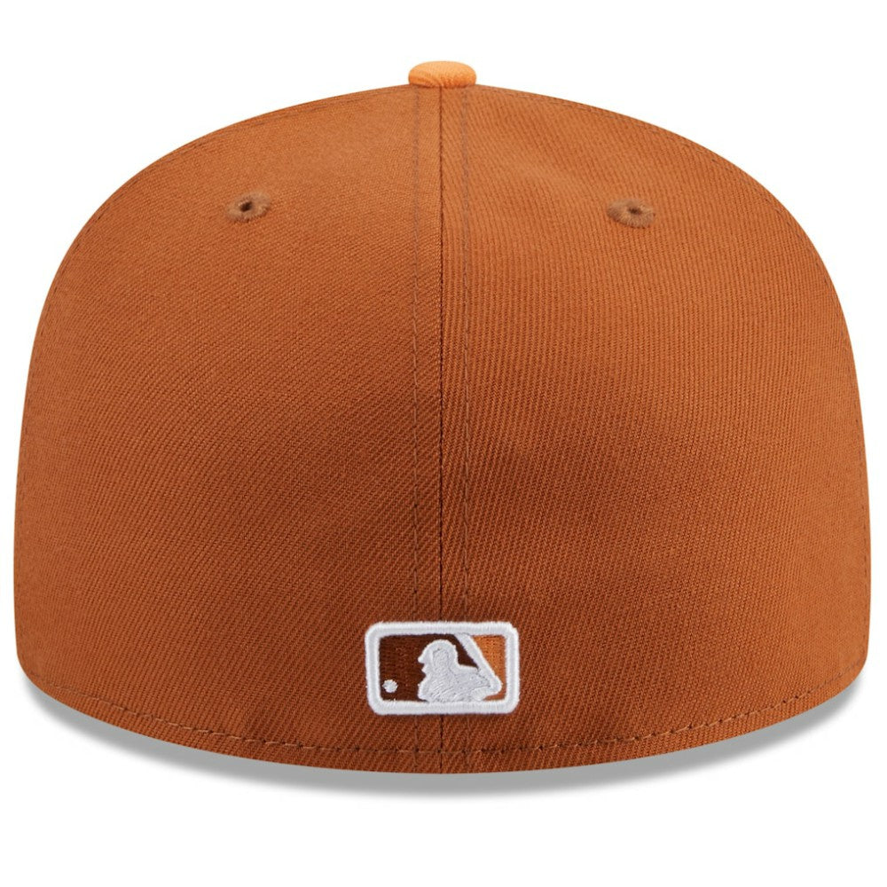 Cincinnati Reds Spring Color Basic Two-Tone 59FIFTY Fitted Hat Brown/Orange