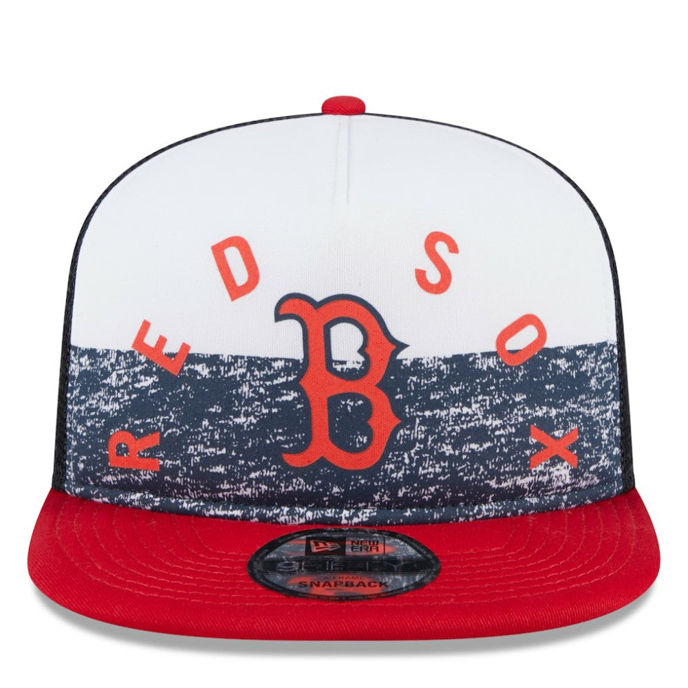 Boston Red Sox Team Foam Front A-Frame Trucker 9FIFTY Snapback Hat White/Red