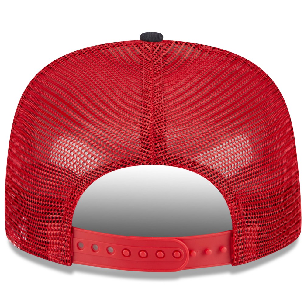 Los Angeles Angels Team Foam Front A-Frame Trucker 9FIFTY Snapback Hat White/Red