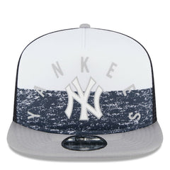New York Yankees Team Foam Front A-Frame Trucker 9FIFTY Snapback Hat White/Gray