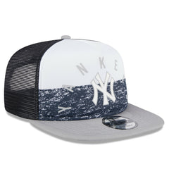New York Yankees Team Foam Front A-Frame Trucker 9FIFTY Snapback Hat White/Gray