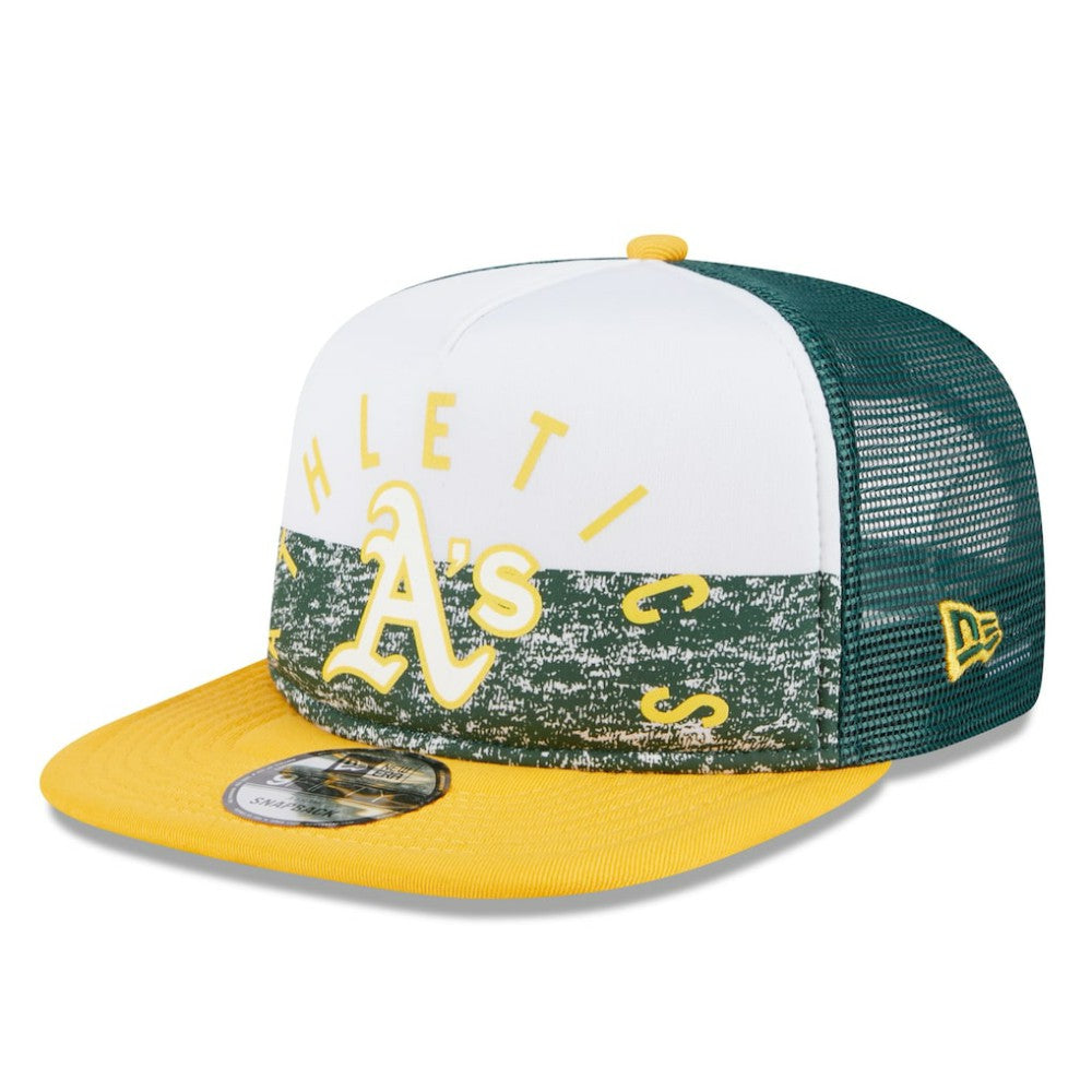 Athletics Team Foam Front A-Frame Trucker 9FIFTY Snapback Hat White/Gold