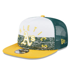 Athletics Team Foam Front A-Frame Trucker 9FIFTY Snapback Hat White/Gold