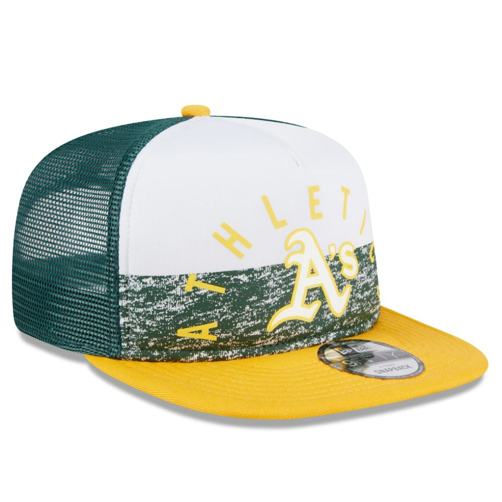 Athletics Team Foam Front A-Frame Trucker 9FIFTY Snapback Hat White/Gold