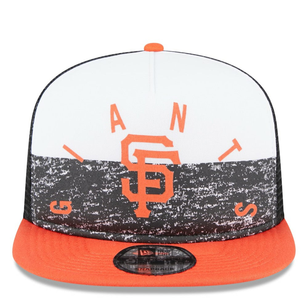 San Francisco Giants Team Foam Front A-Frame Trucker 9FIFTY Snapback Hat White/Orange
