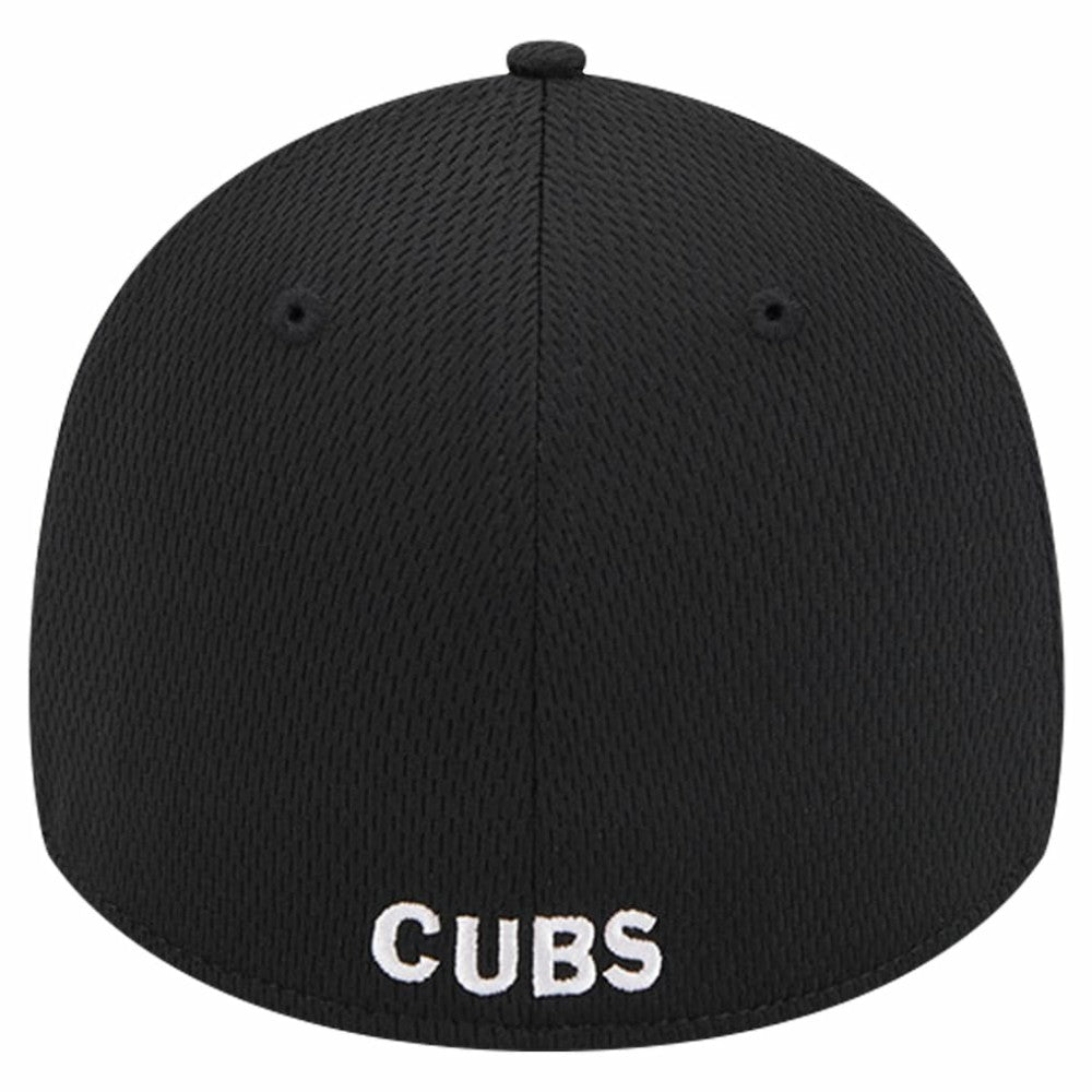 Chicago Cubs Active Dash Mark 39THIRTY Flex Hat Black