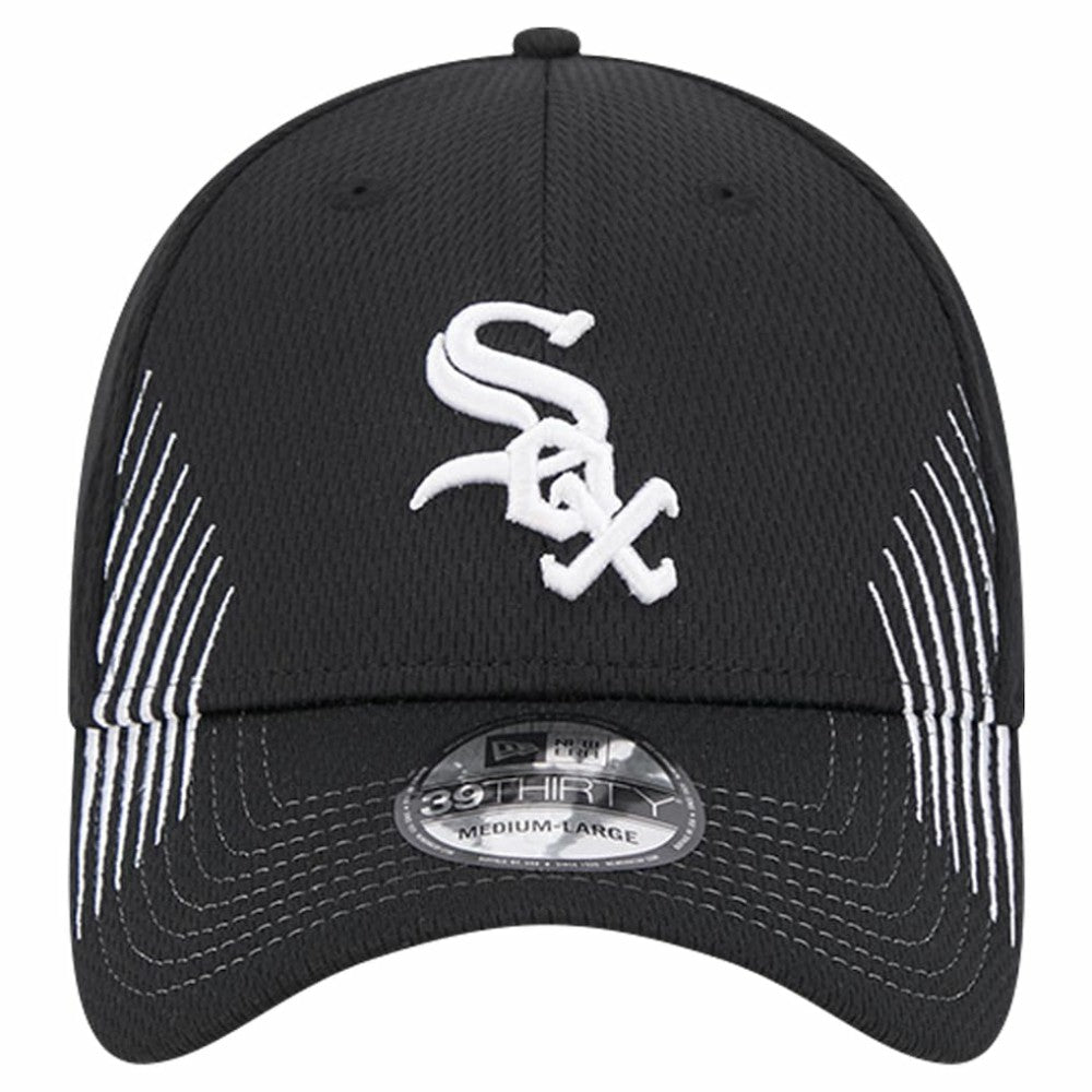 Chicago White Sox Active Dash Mark 39THIRTY Flex Hat Black