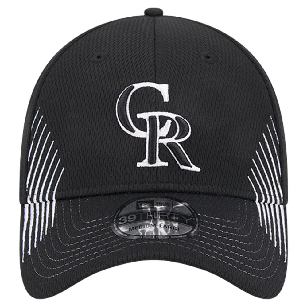 Colorado Rockies Active Dash Mark 39THIRTY Flex Hat Black