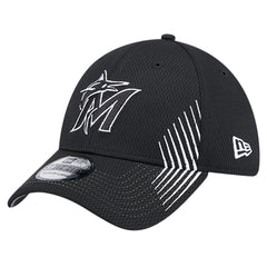 Miami Marlins Active Dash Mark 39THIRTY Flex Hat Black