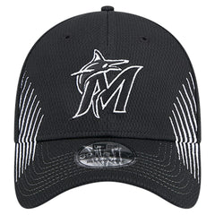 Miami Marlins Active Dash Mark 39THIRTY Flex Hat Black