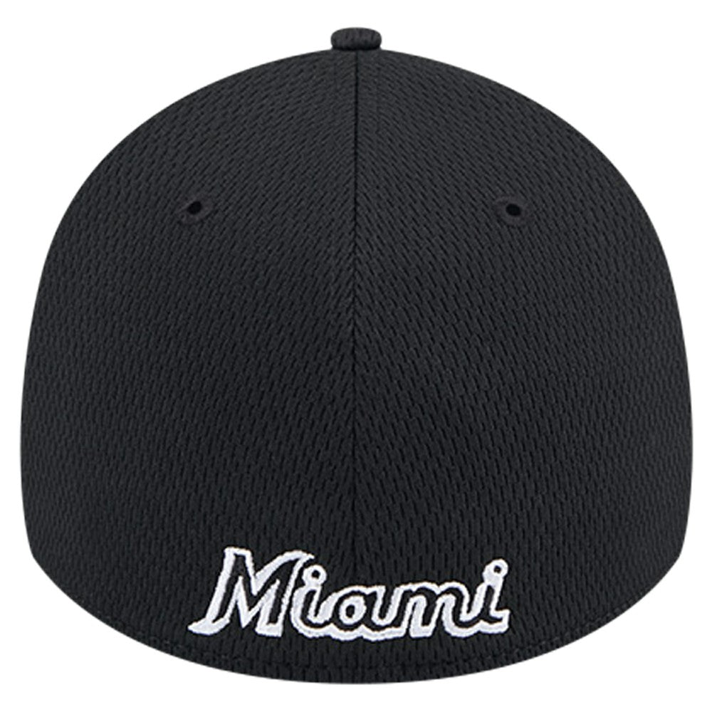Miami Marlins Active Dash Mark 39THIRTY Flex Hat Black