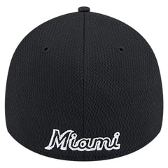 Miami Marlins Active Dash Mark 39THIRTY Flex Hat Black