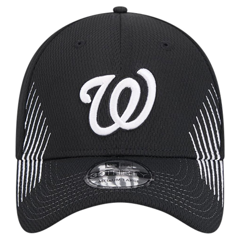 Washington Nationals Active Dash Mark 39THIRTY Flex Hat Black