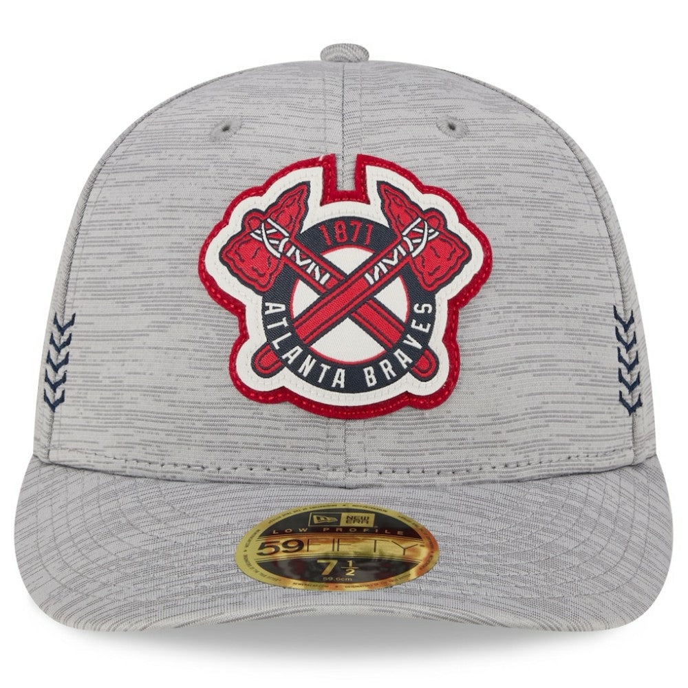 Atlanta Braves 2024 Clubhouse Low Profile 59FIFTY Fitted Hat Gray
