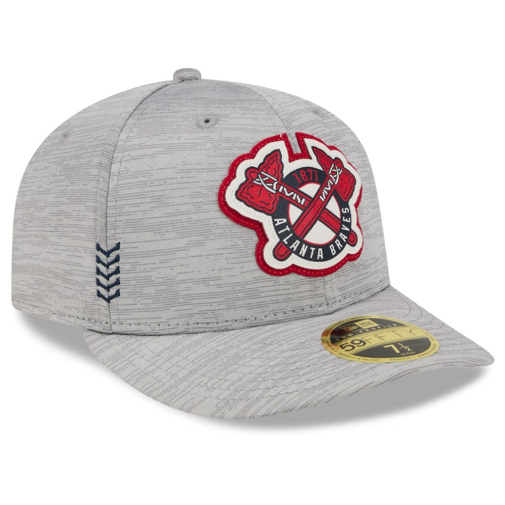 Atlanta Braves 2024 Clubhouse Low Profile 59FIFTY Fitted Hat Gray