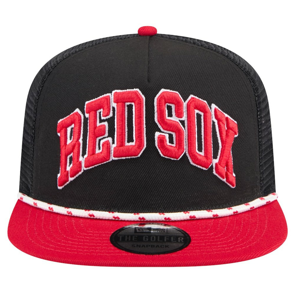 Boston Red Sox Throwback Meshback Golfer Hat Black