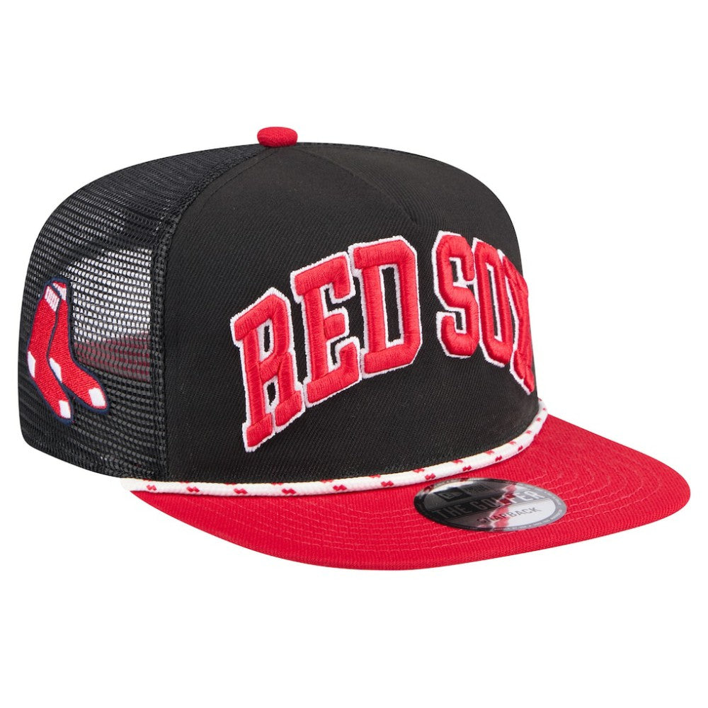 Boston Red Sox Throwback Meshback Golfer Hat Black