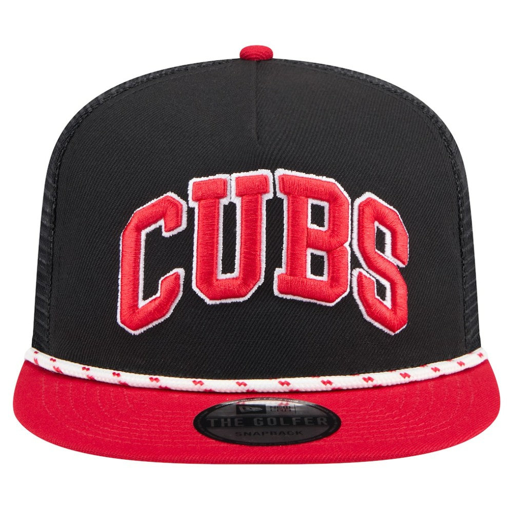Chicago Cubs Throwback Meshback Golfer Hat Black
