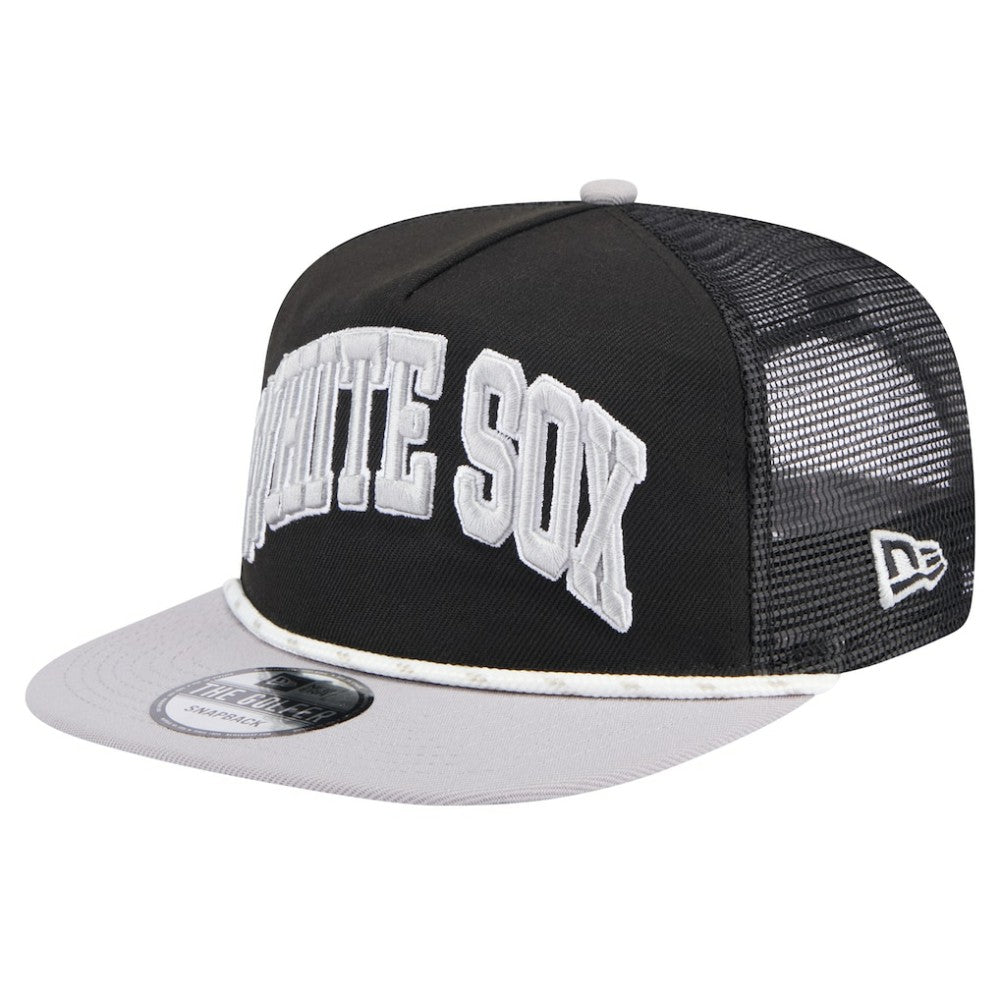 Chicago White Sox Throwback Meshback Golfer Hat Black