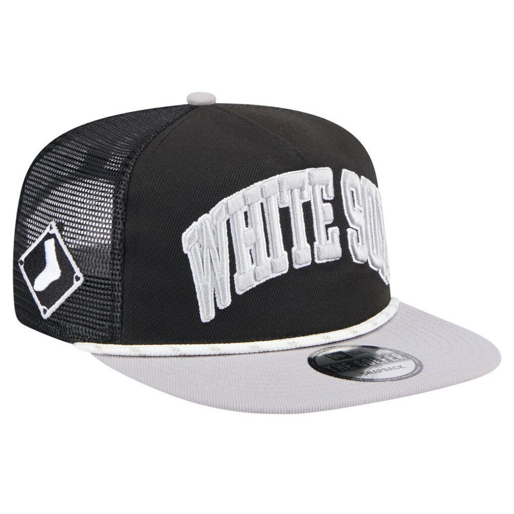Chicago White Sox Throwback Meshback Golfer Hat Black