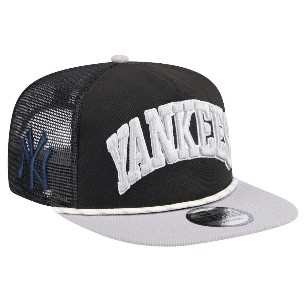 New York Yankees Throwback Meshback Golfer Hat Black