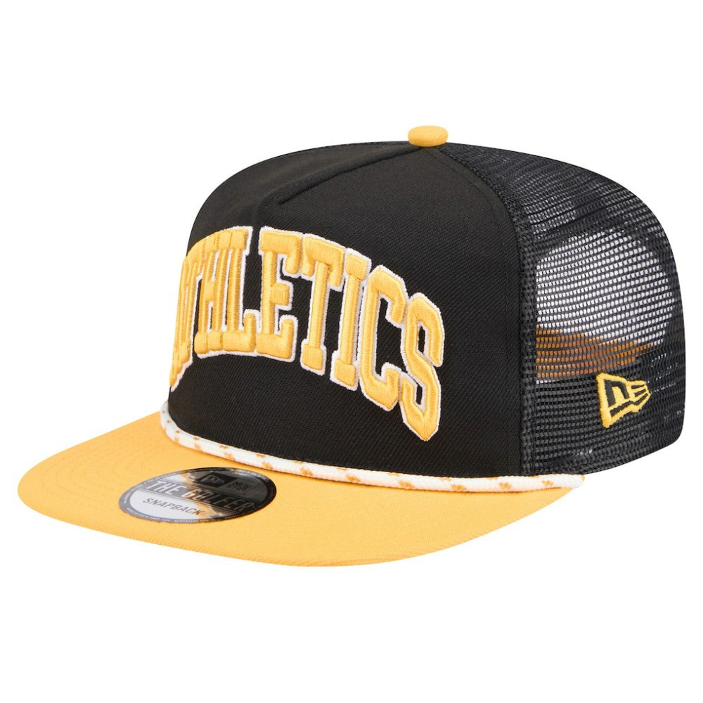 Athletics Throwback Meshback Golfer Hat Black