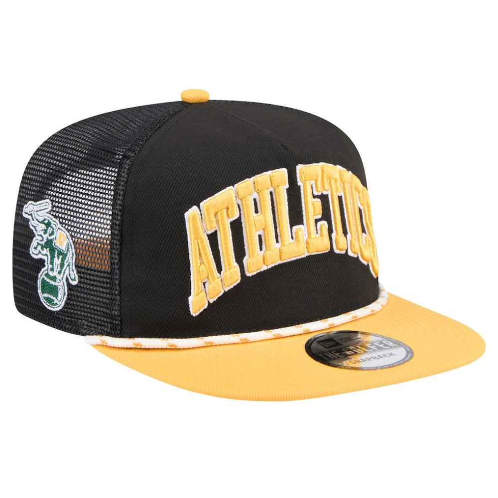 Athletics Throwback Meshback Golfer Hat Black