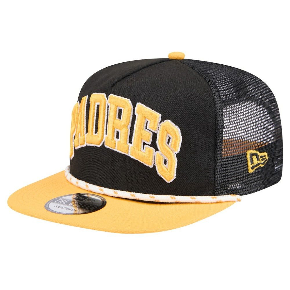 San Diego Padres Throwback Meshback Golfer Hat Black