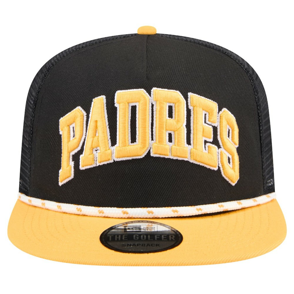 San Diego Padres Throwback Meshback Golfer Hat Black