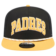 San Diego Padres Throwback Meshback Golfer Hat Black