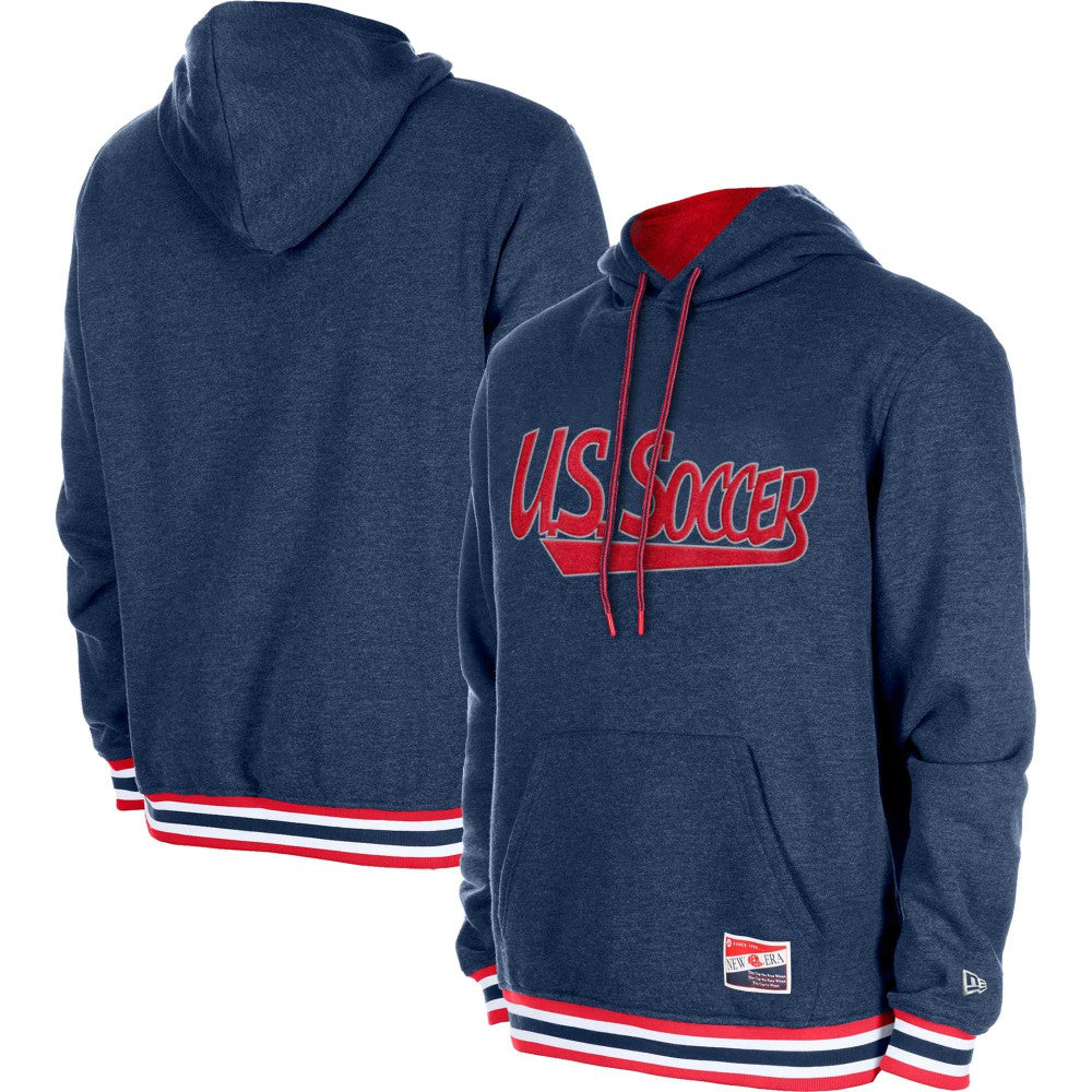 USMNT 5th & Ocean by New Era Throwback Fleece Pullover Hoodie - Navy outlet