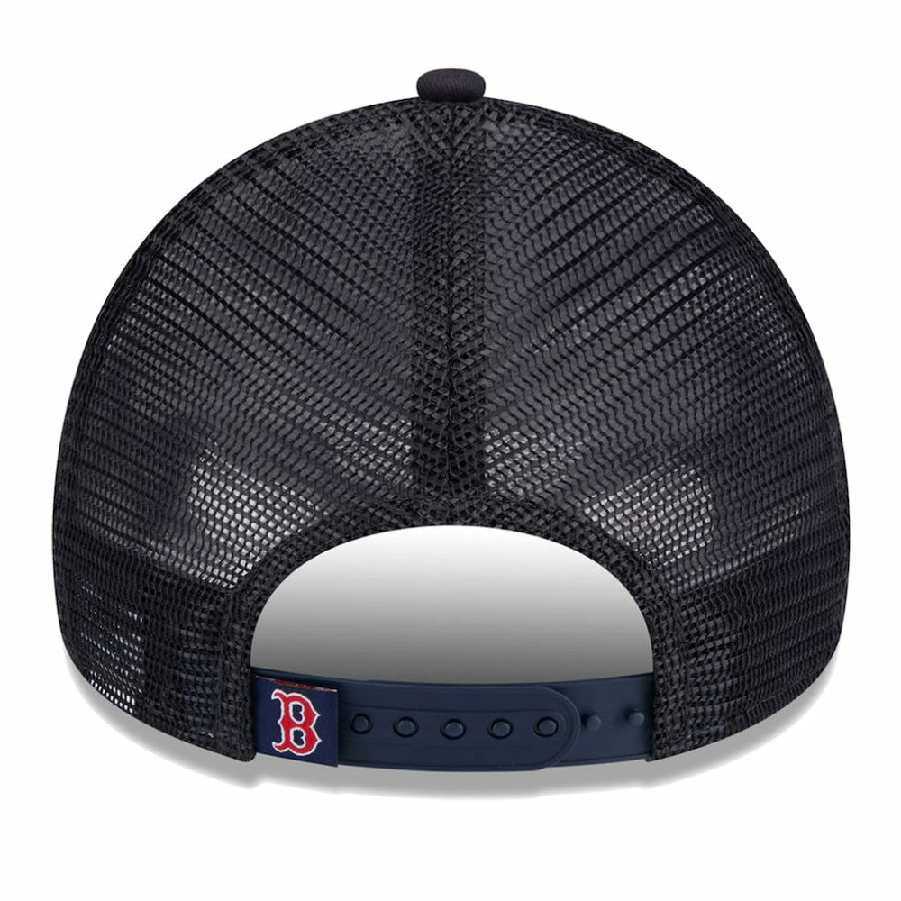 Boston Red Sox Women's Throwback Team Foam Front A-Frame Trucker 9FORTY Adjustable Hat White/Navy
