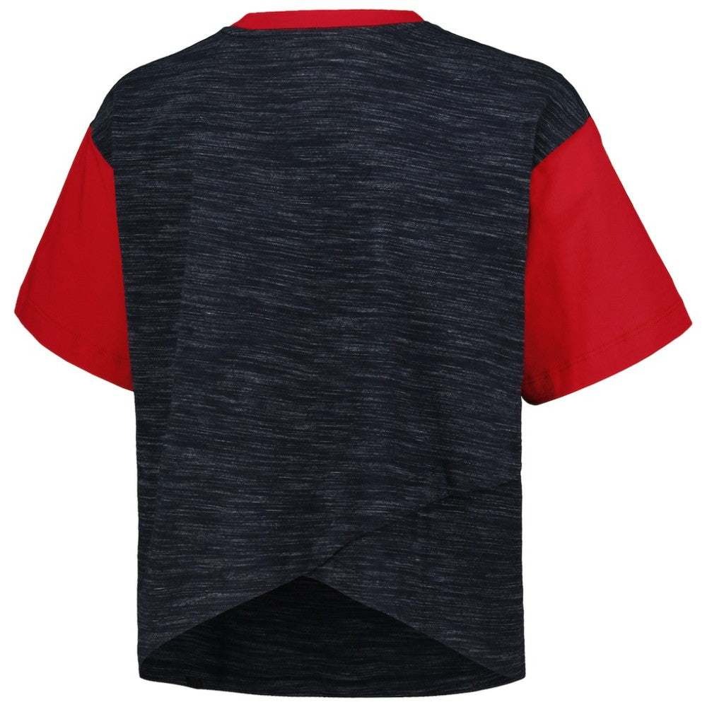USWNT 5th & Ocean by New Era Women's Athletic Cross Back Cropped T-Shirt - Navy shop