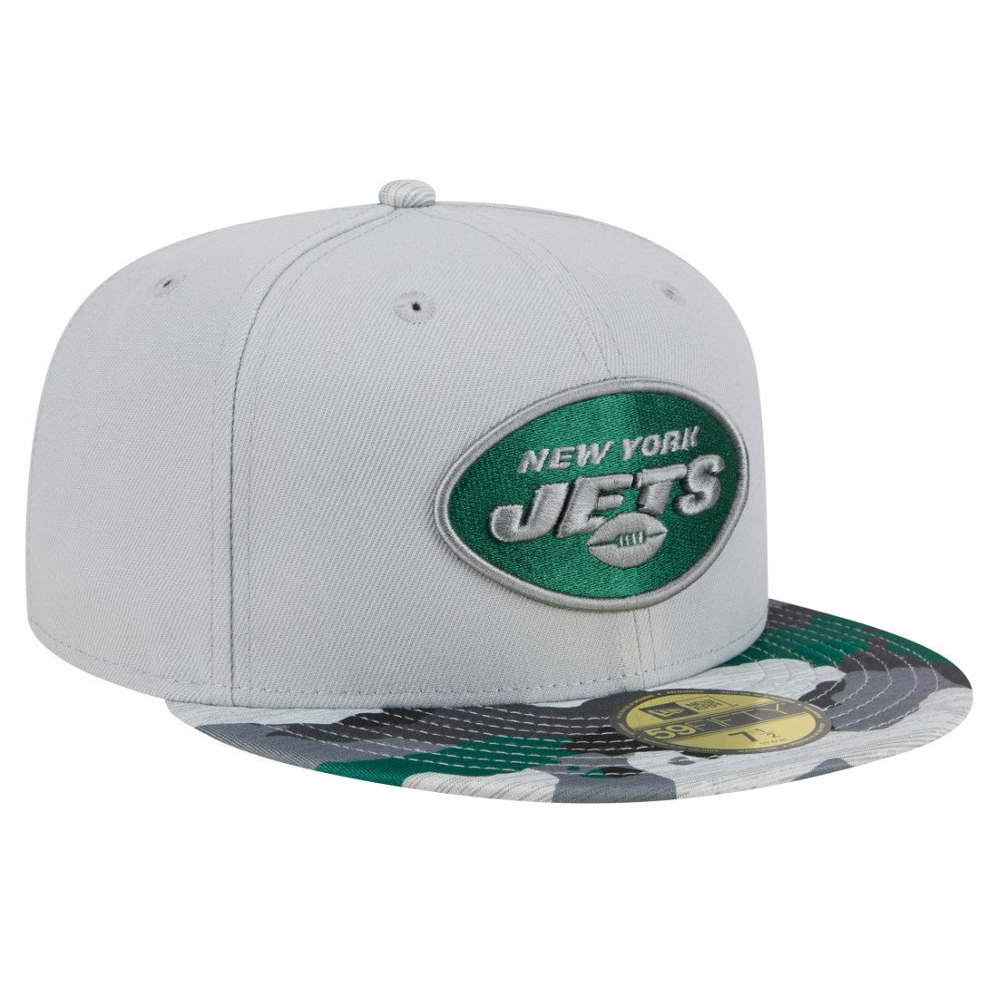 New York Jets New Era Active Camo 59FIFTY Fitted Hat - Gray on sale