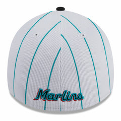 Miami Marlins 2025 Batting Practice 39THIRTY Flex Hat White