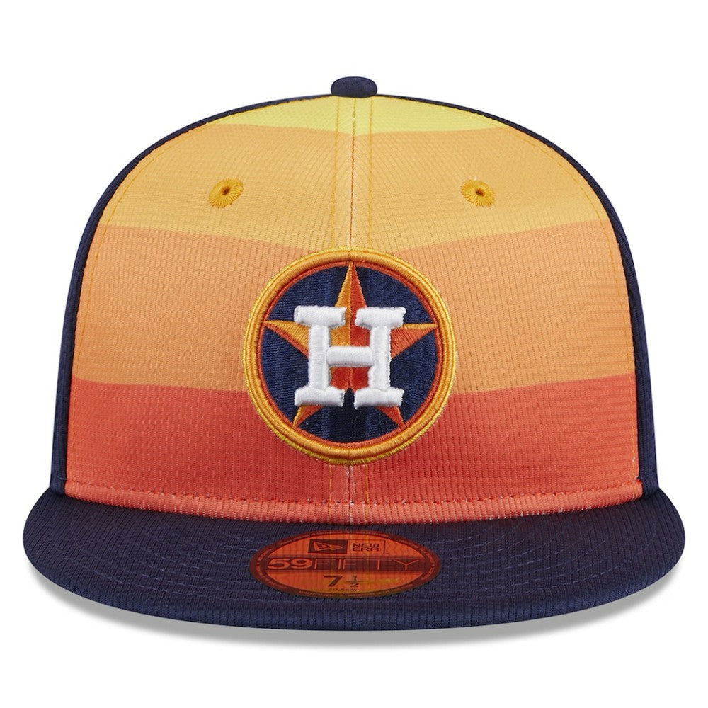 Houston Astros 2025 Batting Practice 59FIFTY Fitted Hat Orange
