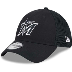 Miami Marlins Neo 39THIRTY Flex Hat Black/White