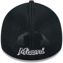 Miami Marlins Neo 39THIRTY Flex Hat Black/White