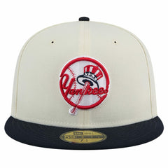 New York Yankees Top Hat Chrome 59FIFTY Fitted Hat Cream